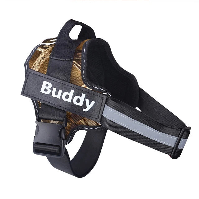 Personalized Dog Harness with Name Patch – Reflective & Adjustable