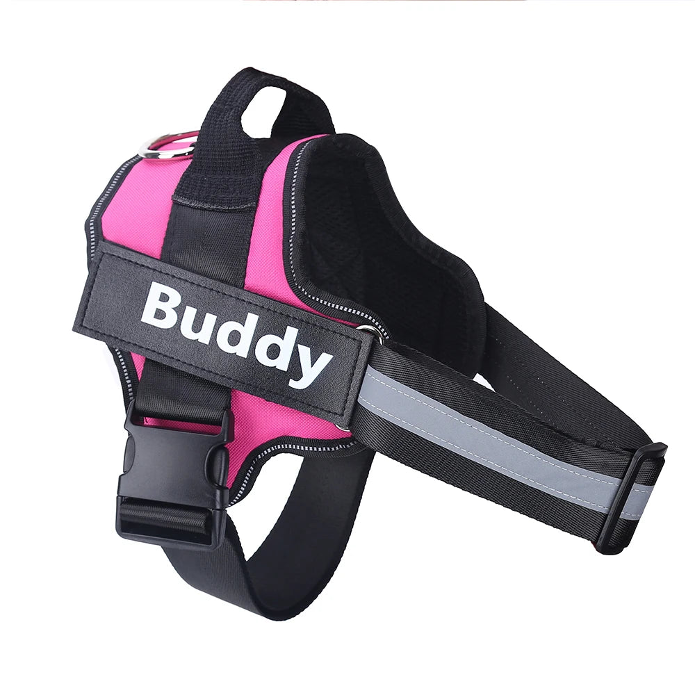 Personalized Dog Harness with Name Patch – Reflective & Adjustable