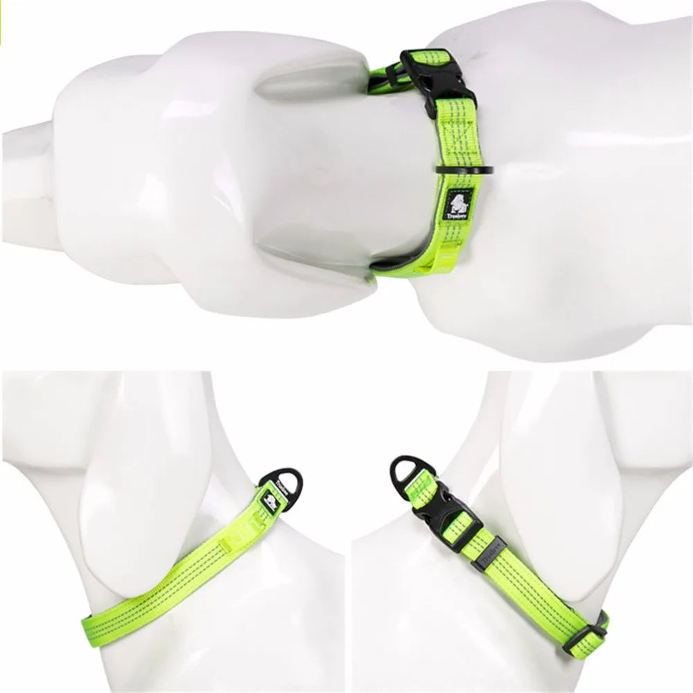 3M Reflective Neoprene Dog Collar – Soft Padded Adjustable Nylon for Small & Large Dogs