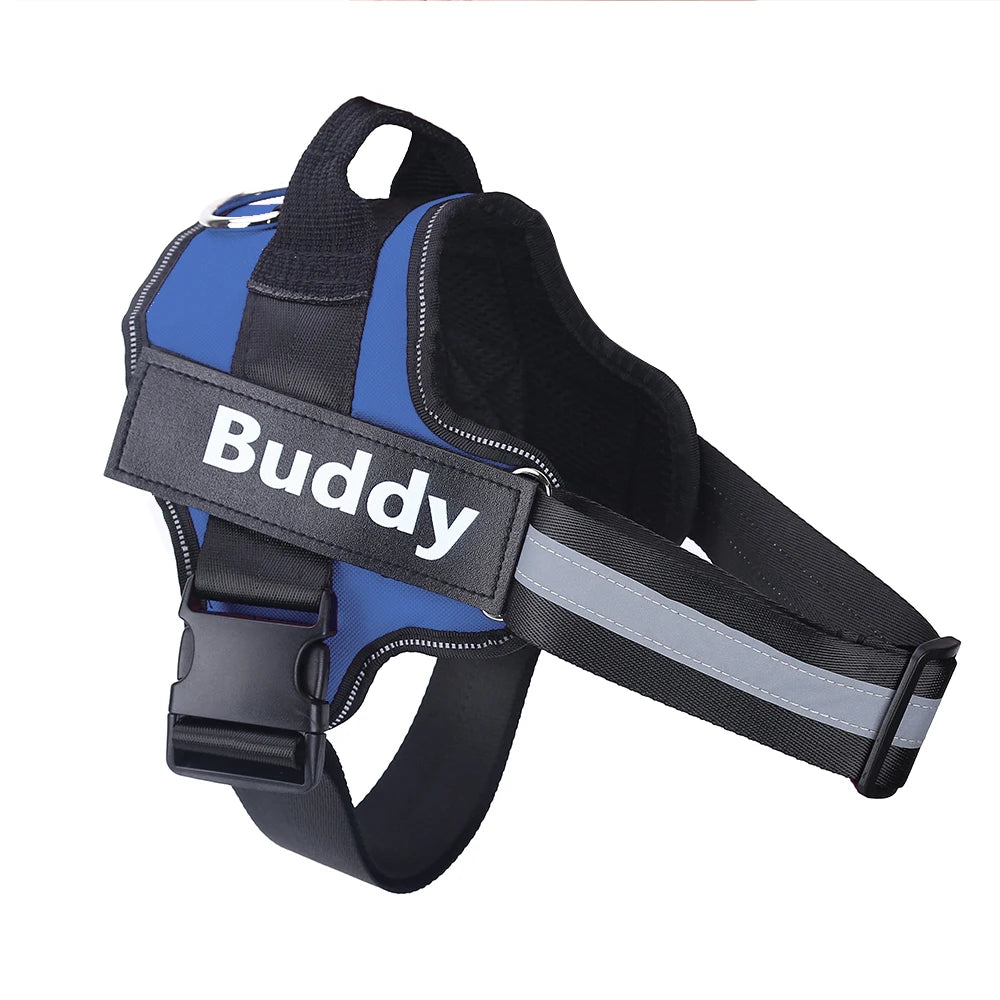 Personalized Dog Harness with Name Patch – Reflective & Adjustable