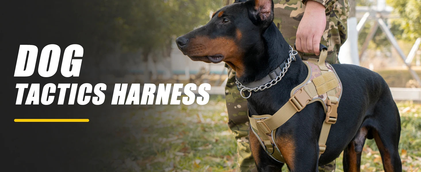 Tactical Dog Harness with Handle – No-Pull Reflective Vest for Medium & Large Dogs