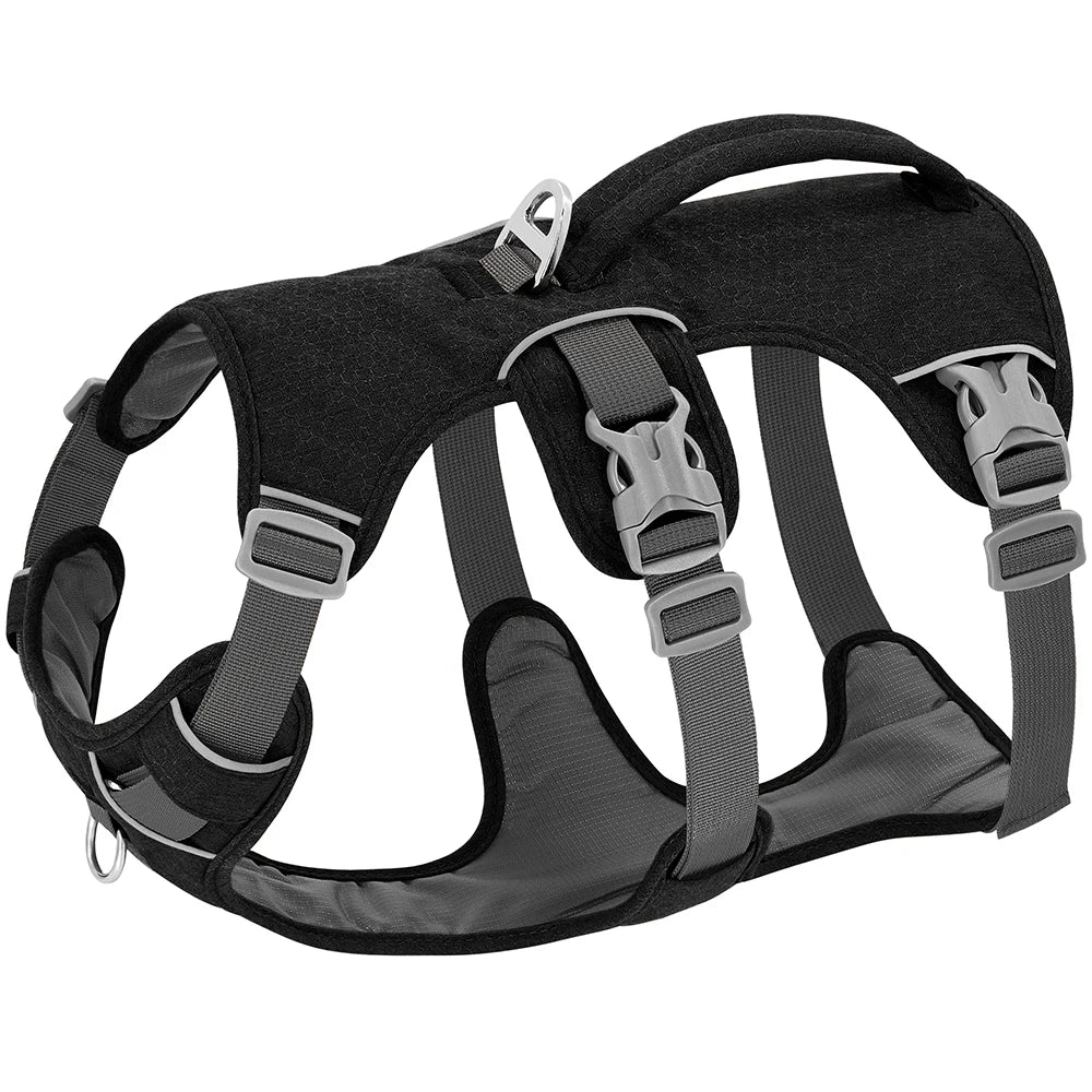 No Pull Reflective Dog Harness with Handle – Adjustable Nylon Vest for Small, Medium & Large Dogs