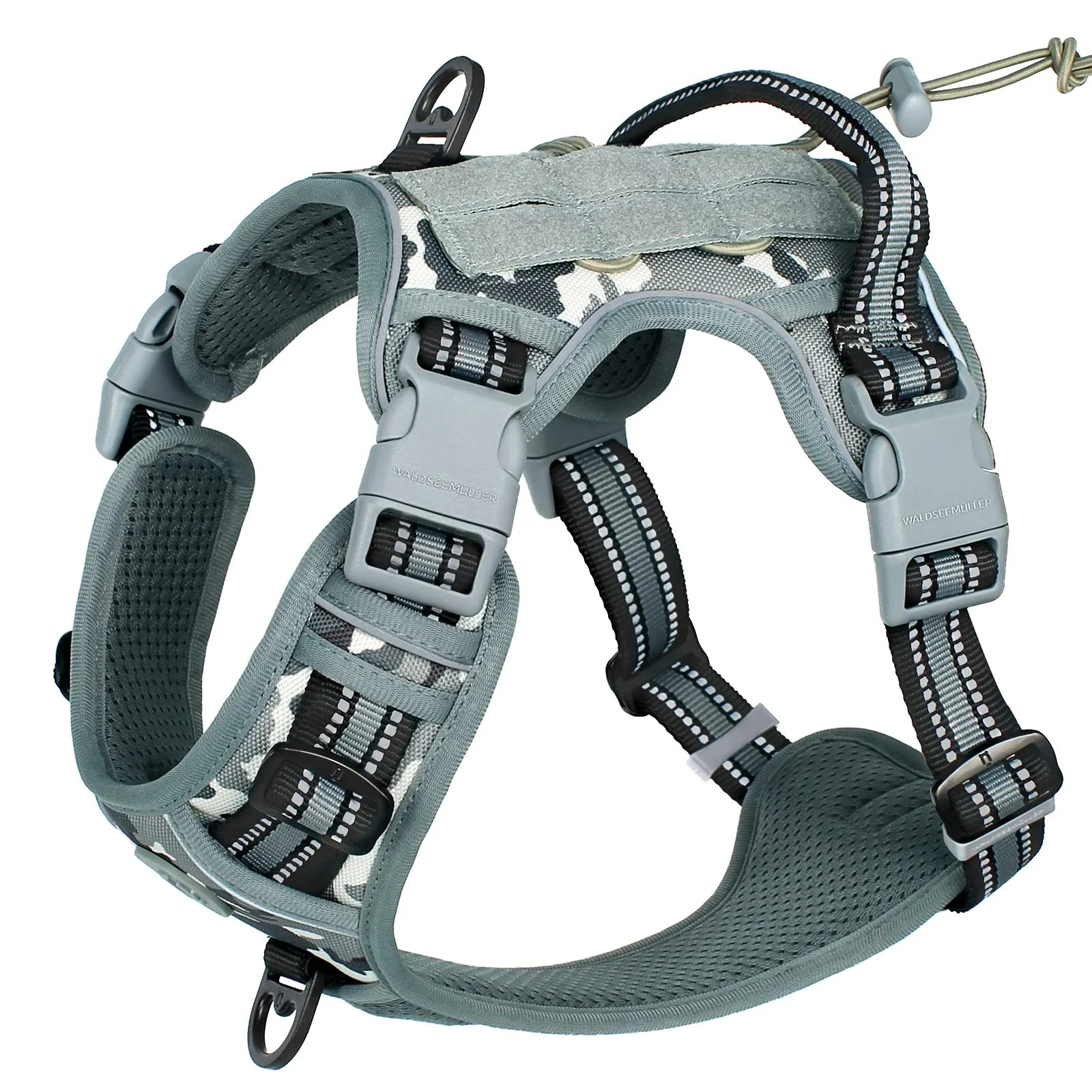 Tactical MOLLE Dog Harness – No Pull, Adjustable Reflective Military Vest for Medium & Large Dogs