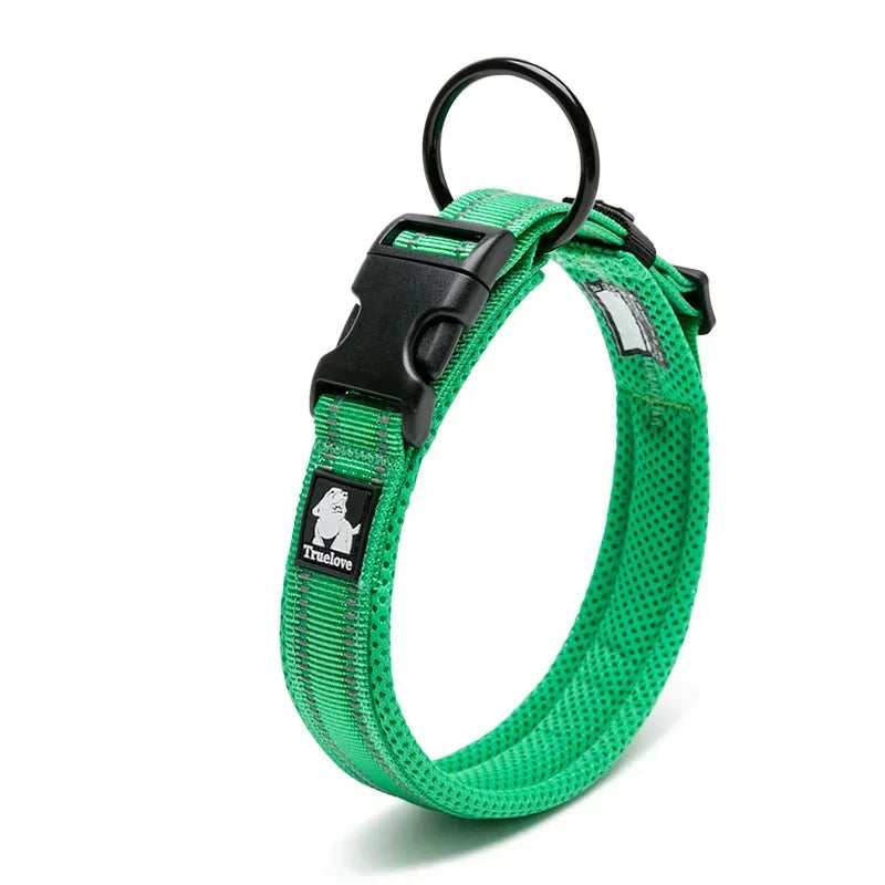3M Reflective Mesh Dog Collar – Soft Padded Nylon Adjustable Collar for All Breeds