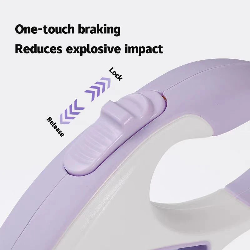 Retractable Dog Leash with Poop Bag Holder, 3m/5m Tangle-Free Tape Lead for Small & Medium Dogs