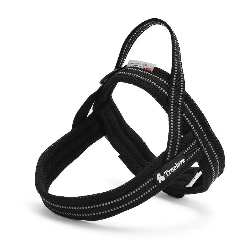 Soft Mesh No-Pull Dog Harness – Reflective Padded Nylon Vest for Safe Walks