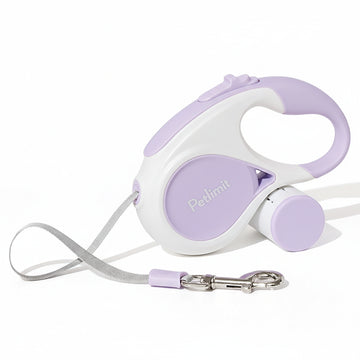 Retractable traction rope with poop box on a white background