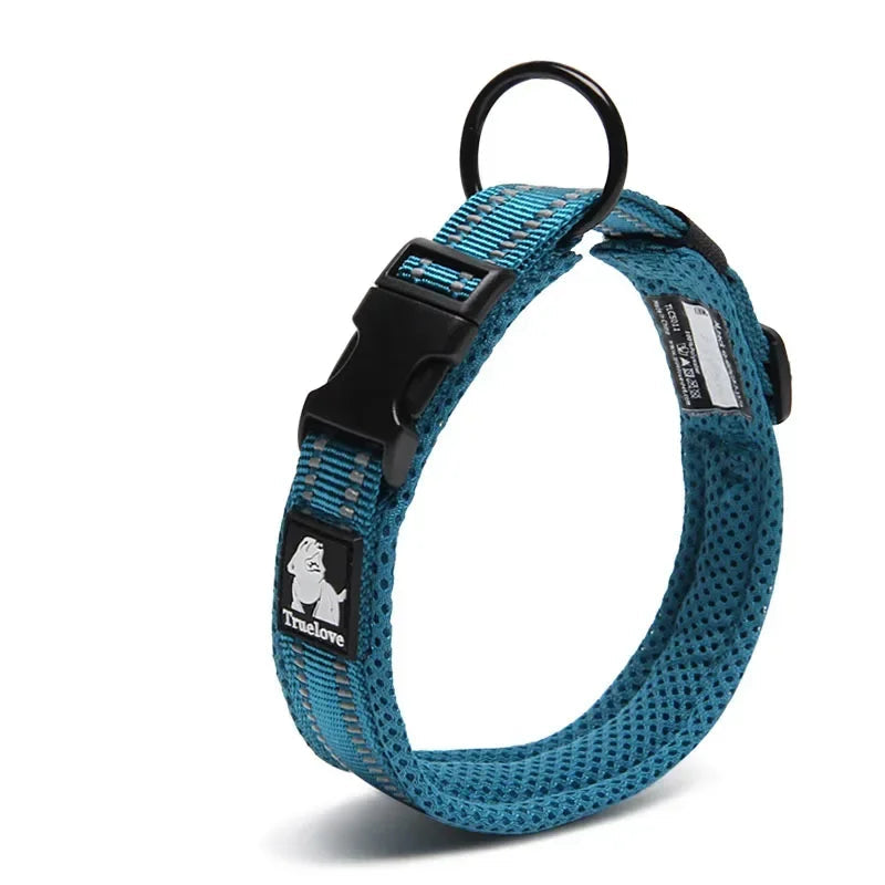 3M Reflective Mesh Dog Collar – Soft Padded Nylon Adjustable Collar for All Breeds