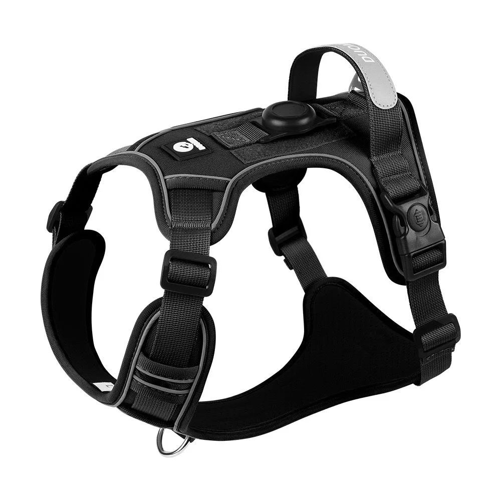 Airtag Dog Harness with Leash Set – Reflective, No-Pull & Breathable