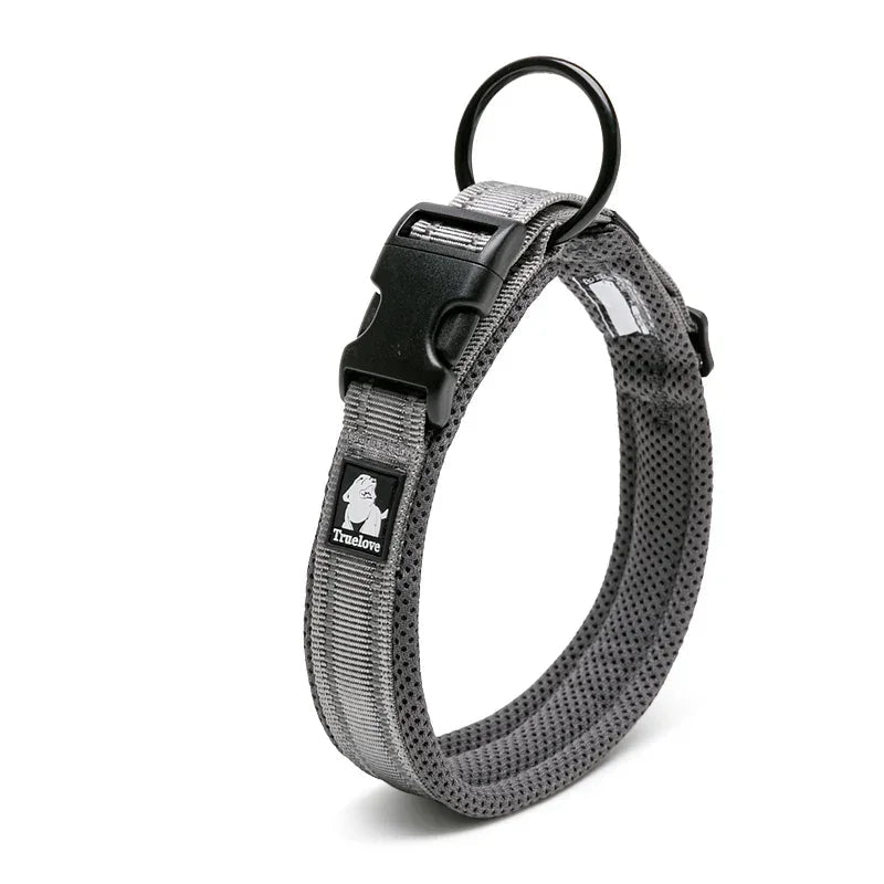 3M Reflective Mesh Dog Collar – Soft Padded Nylon Adjustable Collar for All Breeds
