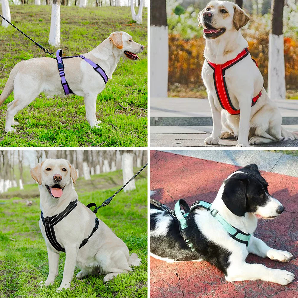 Reflective Dog Harness with Handle – Padded, Adjustable No-Pull Design