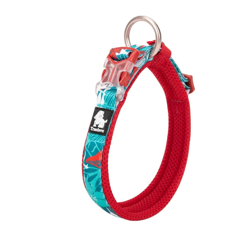 Floral Padded Dog Collar – Soft Cotton Comfort for Small, Medium & Large Dogs