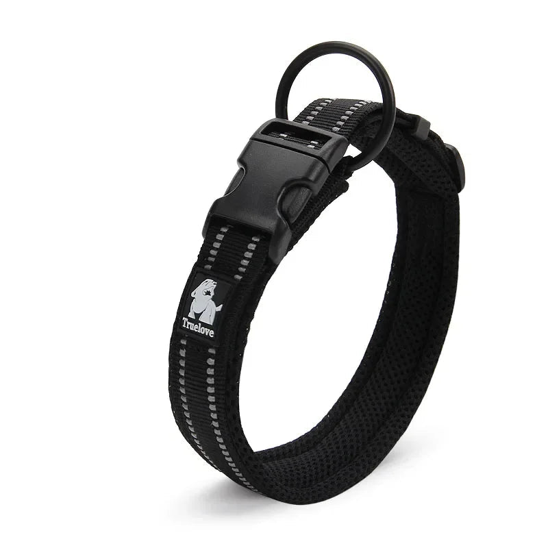 3M Reflective Mesh Dog Collar – Soft Padded Nylon Adjustable Collar for All Breeds