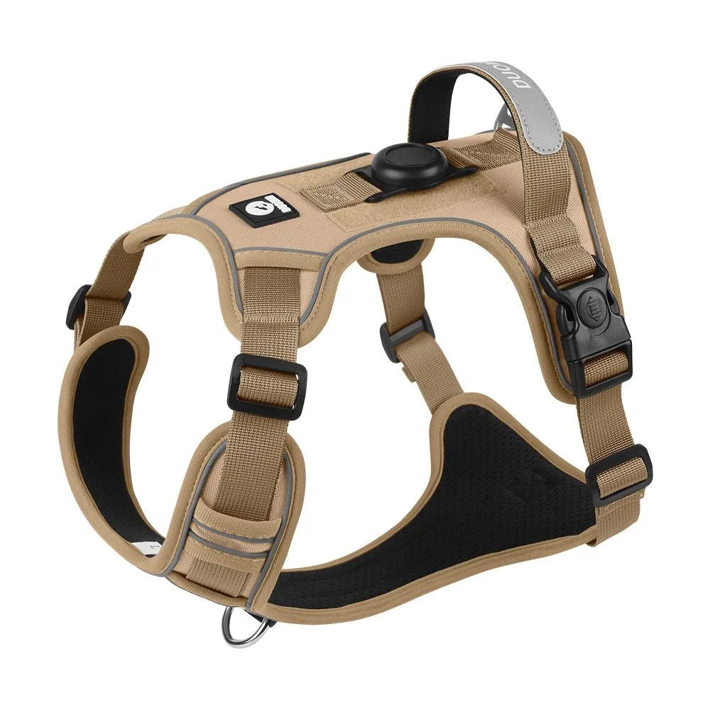 Airtag Dog Harness with Leash Set – Reflective, No-Pull & Breathable